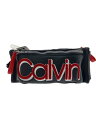 【中古】Calvin Klein◆ウエストバッグ/レザー/BLK【バッグ】
