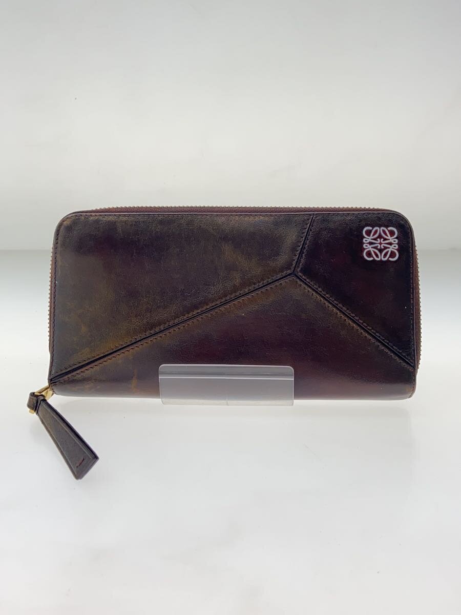 【中古】LOEWE◆長財布/レザー/BRW/レディース【服飾雑貨他】