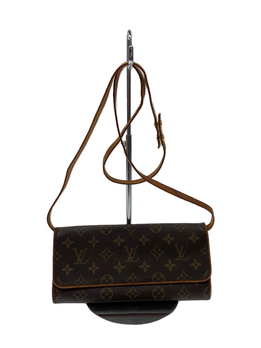LOUIS VUITTON - 【中古】LOUIS VUITTON◆ポシェット・ツインGM_モノグラム・キャンバス/PVC/BRW//【バッグ】