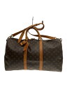 【中古】LOUIS VUITTON◆キーポル・バンドリエール50_モノグラム・キャンバス_BRW/PVC/BRW【バッグ】