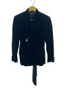 【中古】COMME des GARCONS NOIR◆AD1988/88AW/テーラードジャケット/S/ベロア/BLK/AJ-21004S【レディースウェア】