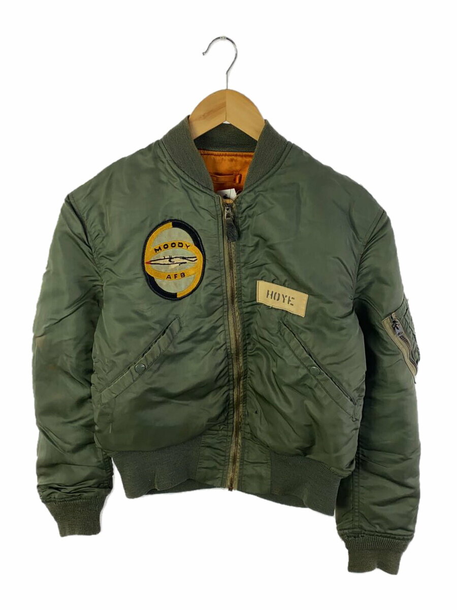 【中古】U.S.AIR FORCE◆フライトジャケット/M/ナイロン/KHK/L-2B//【メンズウェア】