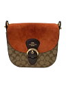 【中古】COACH◆ショルダーバッグ/PVC/BRW/総柄/C5692【バッグ】