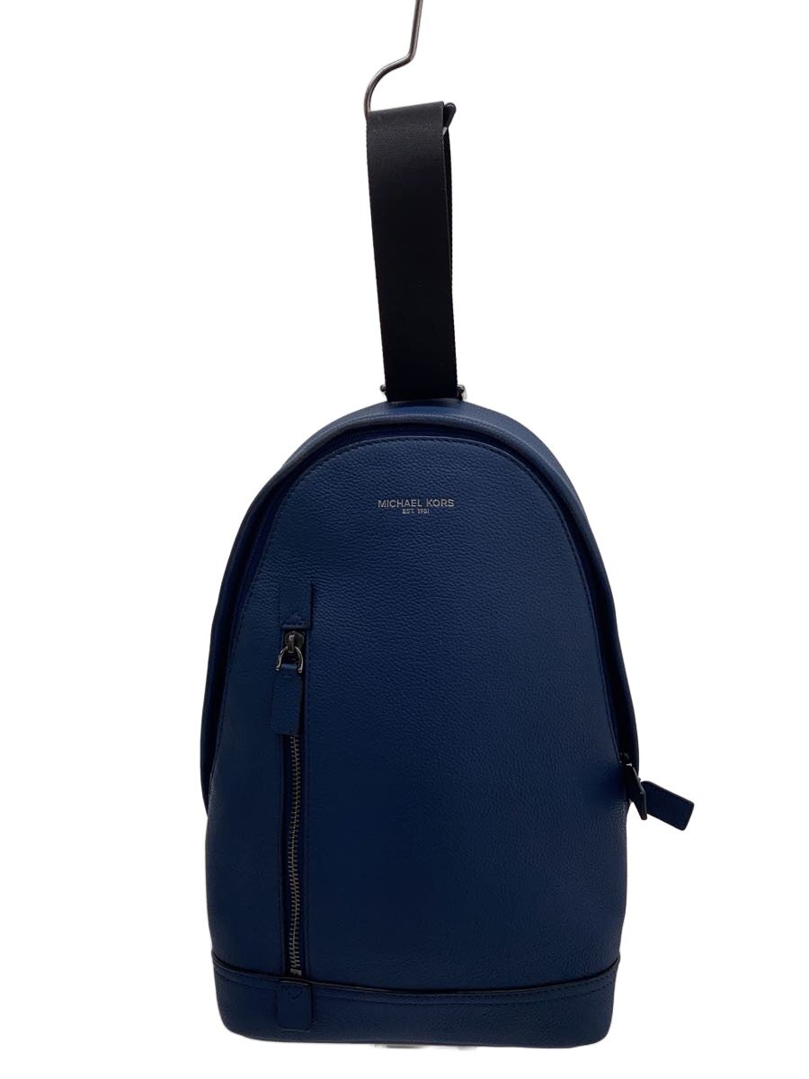 【中古】MICHAEL KORS◆ボディバッグ/ショルダーバッグ/レザー/ネイビー/37H7LRUC8L//【バッグ】