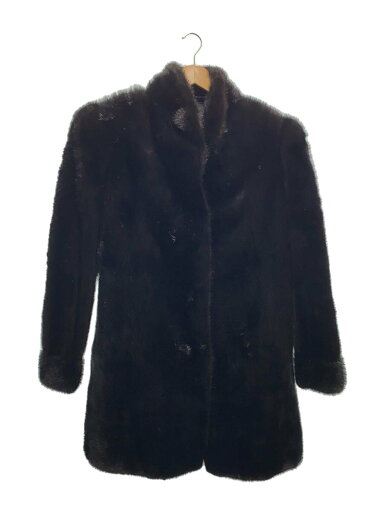 【中古】SAGA MINK◆コート/ranched mink/BLK/無地/銀タグ//【レディースウェア】 【中古】SAGA MINK◆コート/ranched mink/BLK/無地/銀タグ//【レディースウェア】