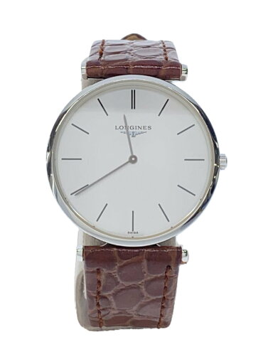 【中古】LONGINES◆LA GRANDECLASSIC/腕時計/アナログ/レザー/SLV/BLK/L4.709.4//【服飾雑貨他】 【中古】LONGINES◆LA GRANDECLASSIC/腕時計/アナログ/レザー/SLV/BLK/L4.709.4//【服飾雑貨他】
