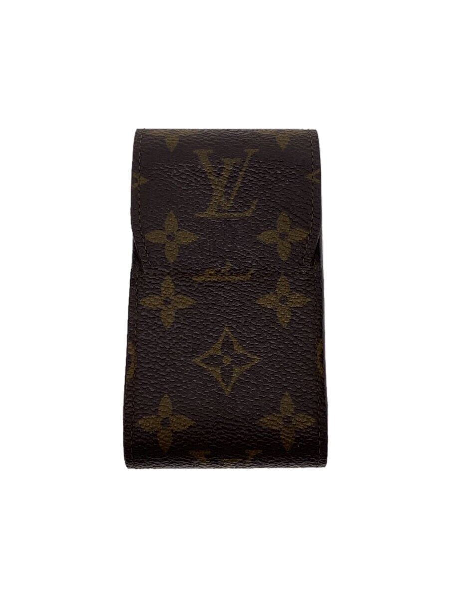 【中古】LOUIS VUITTON◆エテュイ・シガレット_モノグラム・キャンバス_BRW/レザー/BRW/レディース【服飾雑貨他】