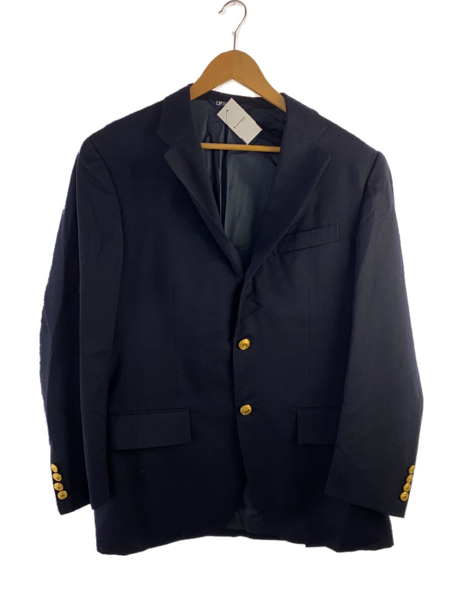 【中古】POLO RALPH LAUREN◆テーラードジャケット/--/ウール/NVY/無地/BZ-RL-KW-1003/金ボタン/サイドベンツ【メンズウェア】