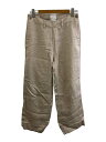 【中古】JOURNAL STANDARD LUXE◆ワイドパンツ/M/リネン/BEG/無地/14-030-440-2014-2-0【レディースウェア】