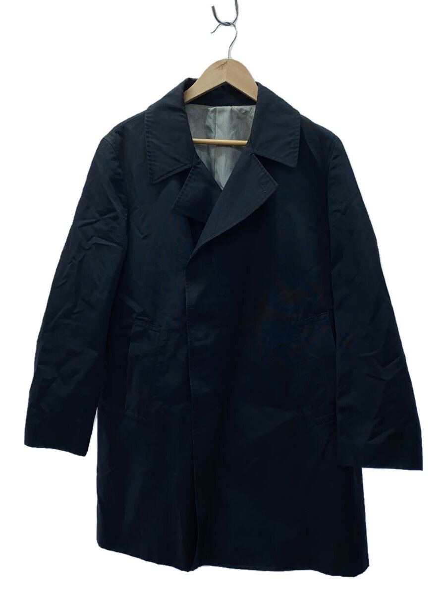 【中古】FULL COUNT◆ステンカラーコート/M/コットン/BLK/無地【メンズウェア】