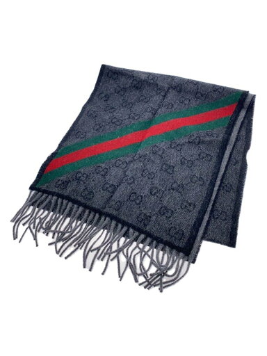 【中古】GUCCI◆マフラー/ウール/GRY/総柄/レディース/570603 3GB18【服飾雑貨他】 【中古】GUCCI◆マフラー/ウール/GRY/総柄/レディース/570603 3GB18【服飾雑貨他】