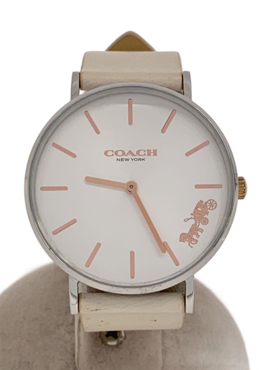 Other - 【中古】COACH◆クォーツ腕時計/アナログ/WHT/WHT【服飾雑貨他】