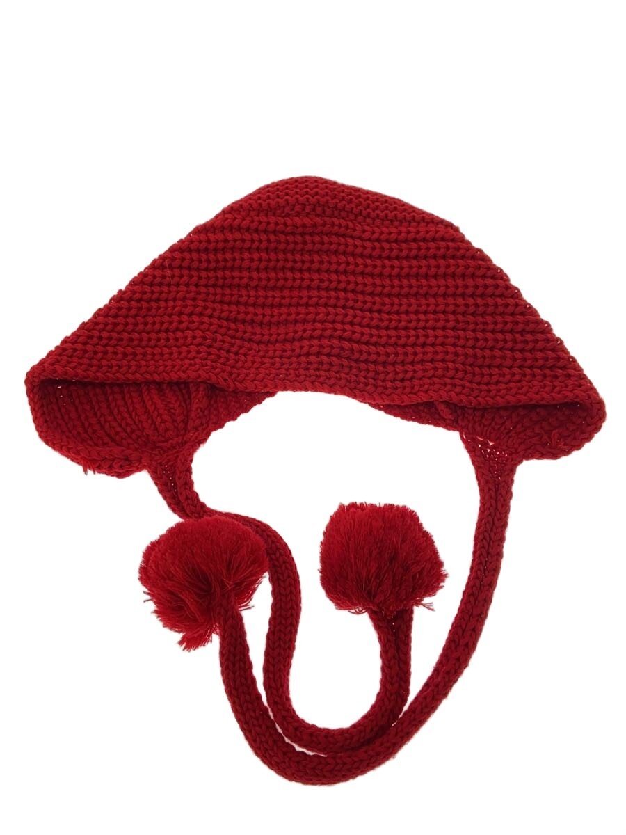 【中古】epicks/ニットキャップ/--/コットン/RED/レディース【服飾雑貨他】