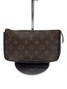 【中古】LOUIS VUITTON◆1)ポシェット・アクセソワール_モノグラム・キャンバス_BRW/PVC/BRW【バッグ】