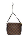 【中古】LOUIS VUITTON◆トゥールス・メイクアップ_ダミエ・エベヌ_BRW/PVC/BRW【バッグ】