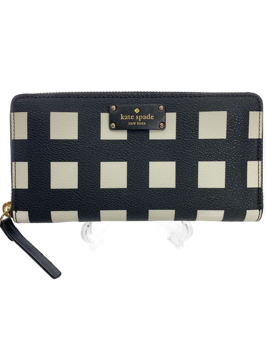 【中古】kate spade new york◆長財布/牛革/BLK/レディース/WLRU3001【服飾雑貨他】