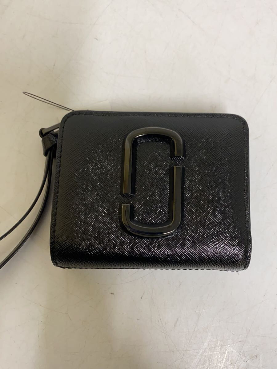【中古】THE MARC JACOBS◆THE SNAPSHOT DTM MINI COMPACT WALLET2つ折り財布/レザーM0014986【服飾雑貨他】
