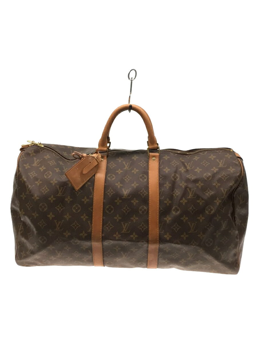 【中古】LOUIS VUITTON◆ボストンバッグ/PVC/BRW/総柄【バッグ】