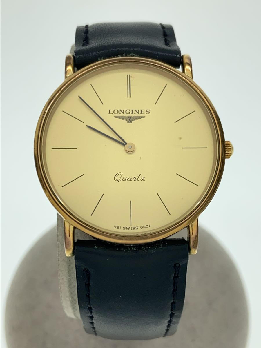 【中古】LONGINES◆クォーツ腕時計/ア