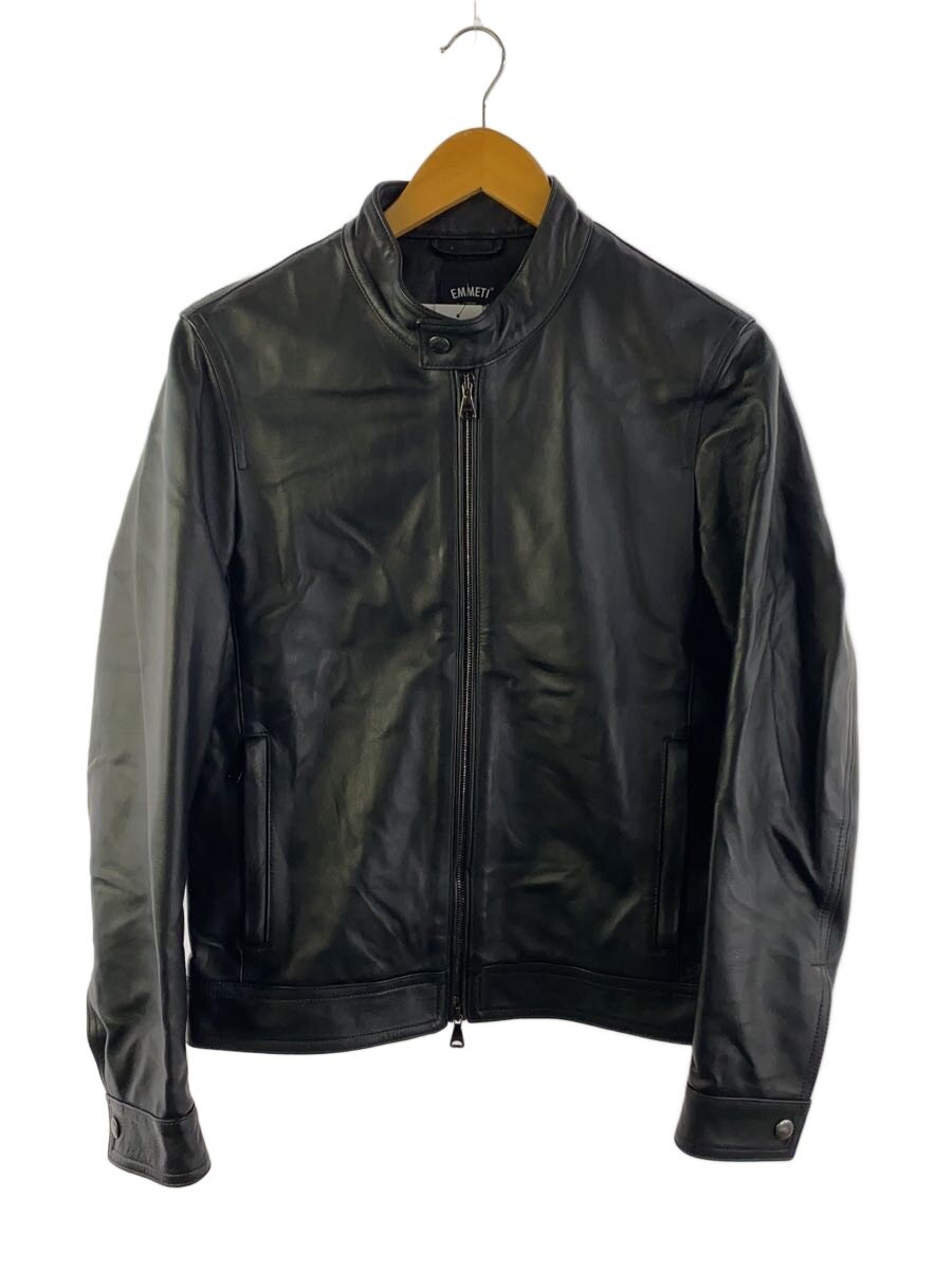 Rakuten - 【中古】EMMETI◆LAMBSKIN/シングルライダース/46/羊革/BLK/無地/GIAPPONE-078【メンズウェア】