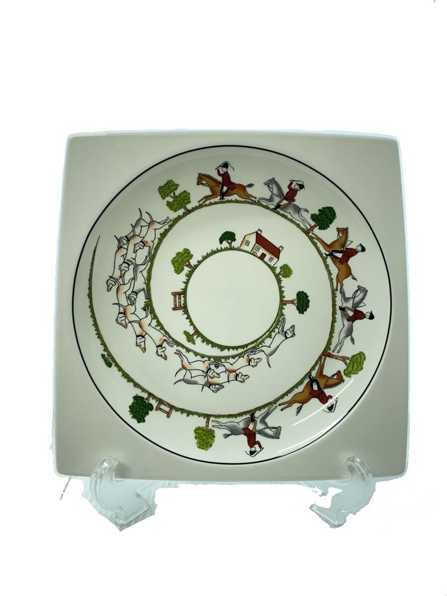【中古】WEDGWOOD◆スクエアプレート/HUNTING SCENES//【キッチン用品】