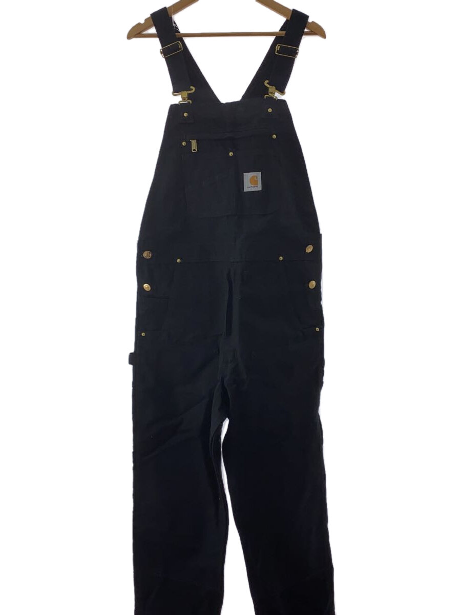 【中古】Carhartt◆オールインワン/--/コットン/BLK/無地/102776-001/タグ付属【メンズウェア】