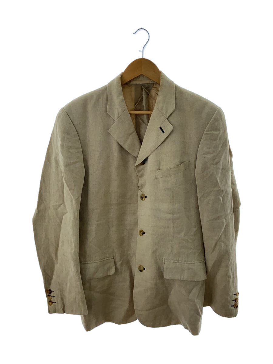 【中古】COMME des GARCONS HOMME PLUS◆90s AD1993 4B リネンジャケット/S/ベージュ【メンズウェア】
