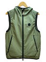【中古】MONCLER◆moretan giubbotto/ナイロンベスト/2/ナイロン/GRN/無地/C-ZINS-24-3265【メンズウェア】