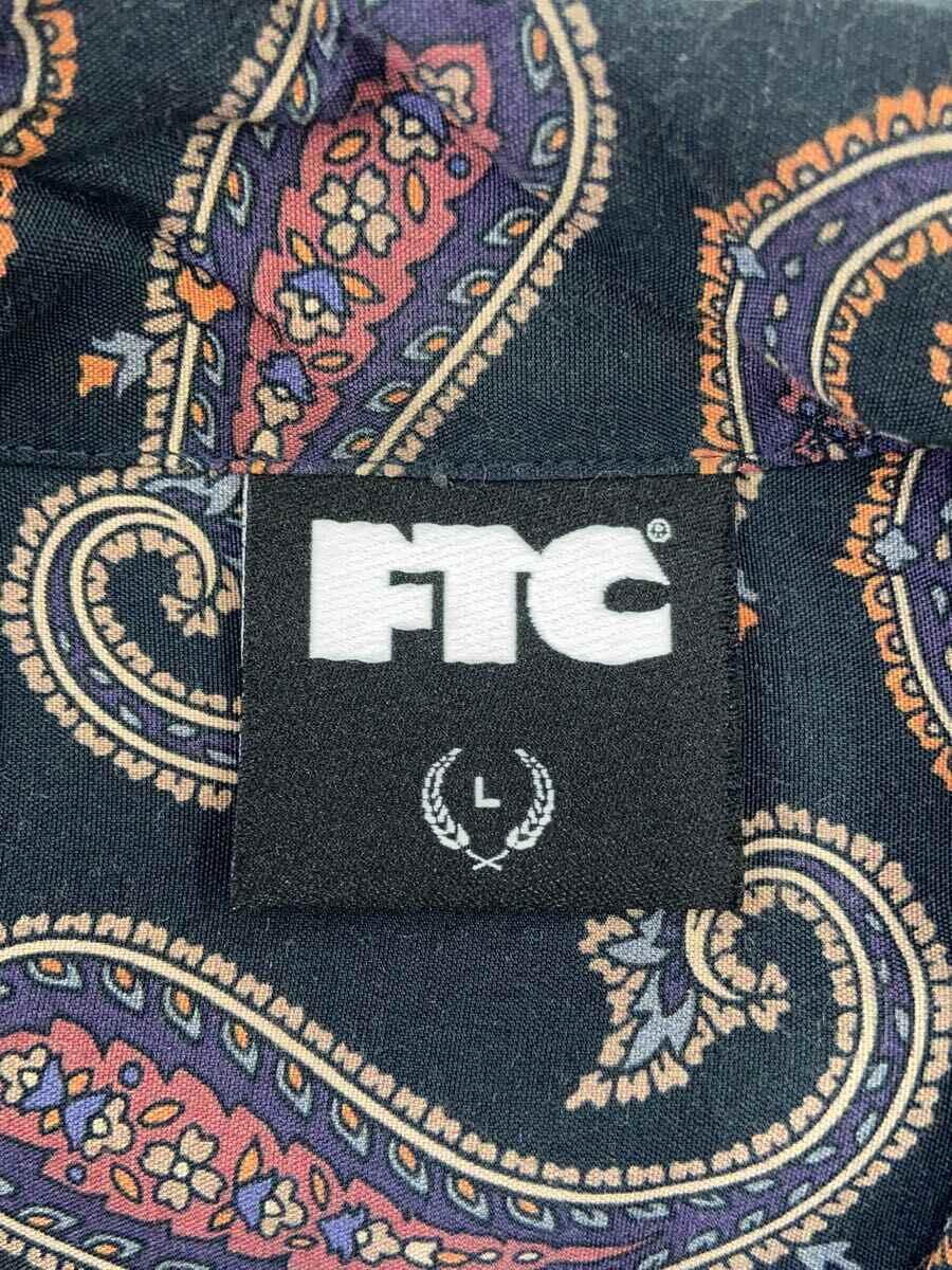 【中古】FTC◆半袖シャツ/L/レーヨン/BLK/ペーズリー【メンズウェア】