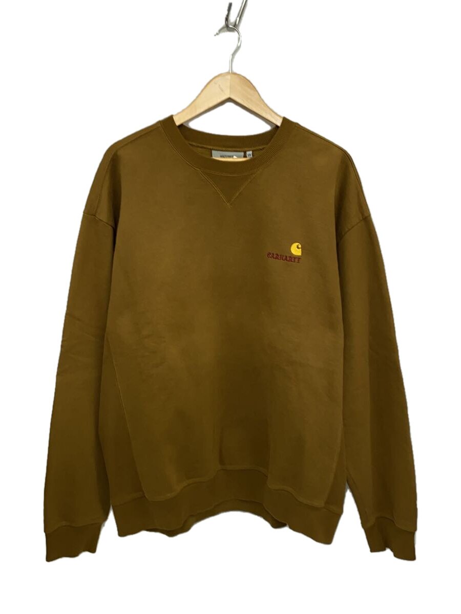 Carhartt◆20AW/AMERICAN SCRIPT SWEAT/スウェット/XXL/コットン/BRW