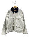 【中古】STUSSY◆WASHED CANVAS SHOP JACKET/ジャケット/XXL/コットン/IVO/115589/汚れ有【メンズウェア】