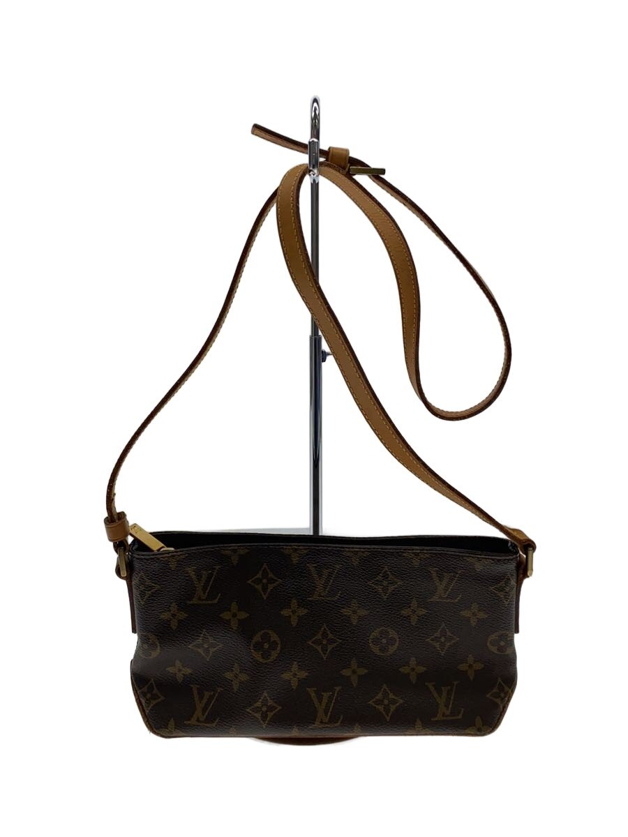 【中古】LOUIS VUITTON◆トローター_モノグラム・キャンバス/PVC/BRW/総柄【バッグ】