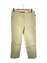 【中古】MONCLER◆ボトム/50/コットン/クリーム/無地【メンズウェア】