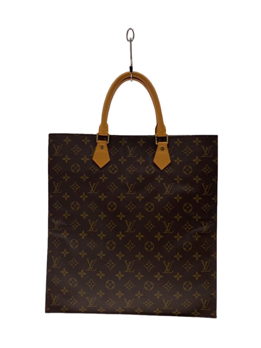 【中古】LOUIS VUITTON◆1)サック・プラ_モノグラム・キャンバス_BRW/PVC/BRW/モノグラム//【バッグ】