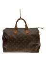 【中古】LOUIS VUITTON◆1)スピーディ30_モノグラム・キャンバス_BRW/PVC/BRW【バッグ】
