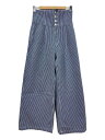 【中古】MOUSSY◆ワイドパンツ/2/コットン/IDG/ストライプ/010ISA11-5831//【レディースウェア】