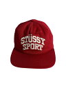 【中古】STUSSY◆24SS/STUSSY SPORTS LOW PRO CAP/キャップ/コットン/RED/メンズ/1311101//【服飾雑貨他】