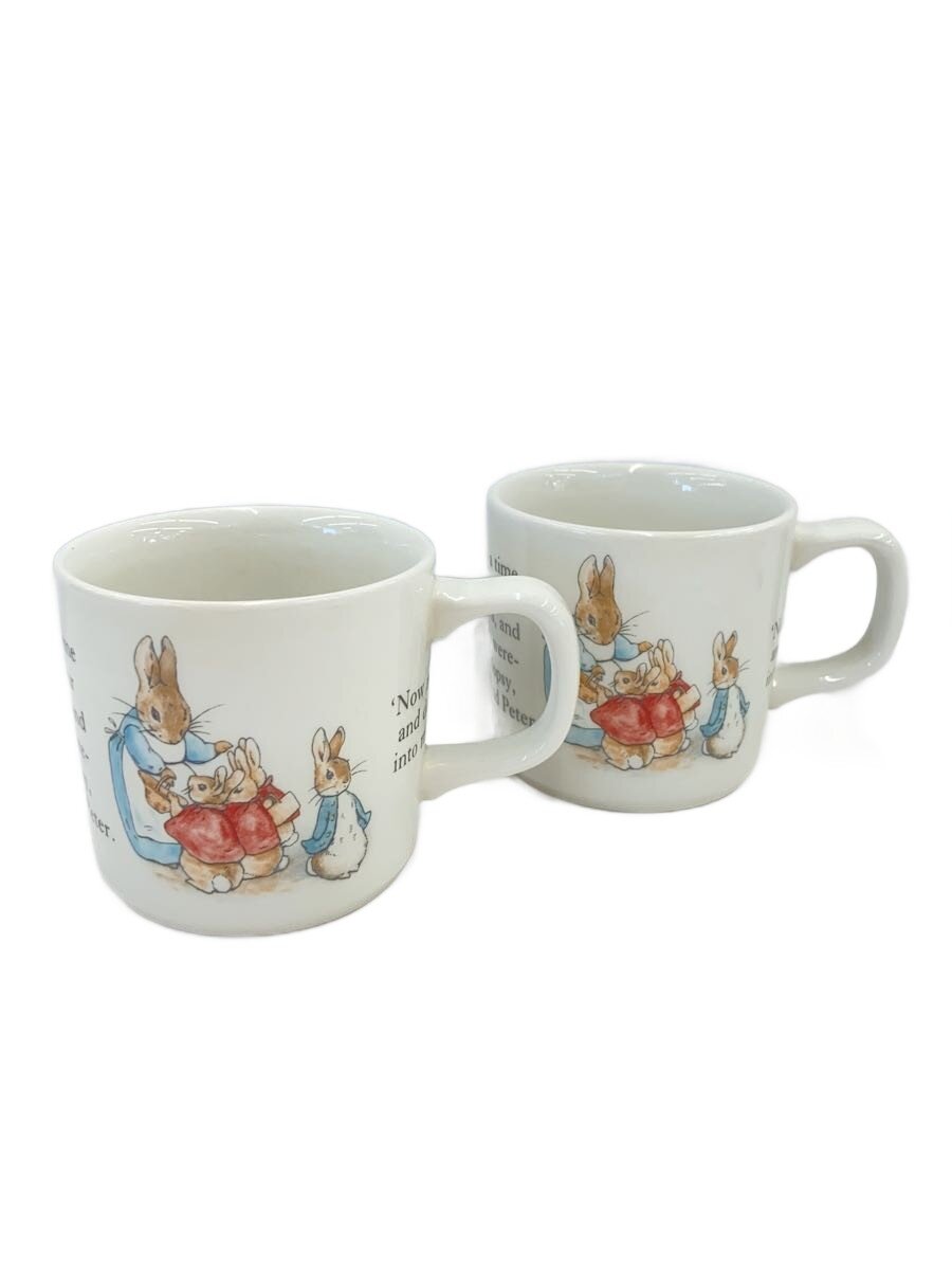 【中古】WEDGWOOD◆グラス/2点セット/WHT/ピーターラビット/マグカップセット//【キッチン用品】