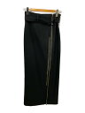 【中古】UNDERCOVER◆2022AW Zip Long Skirt/2/ポリエステル/BLK/UC2B1602【レディースウェア】