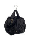 【中古】SEE BY CHLOE◆ハンドバッグ/ポリエステル/BLK/無地/キーホルダー【バッグ】
