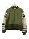 【中古】blanc basque◆ブルゾン/38/コットン/KHK/無地/BB24-702/キルティング/ニット【レディースウェア】