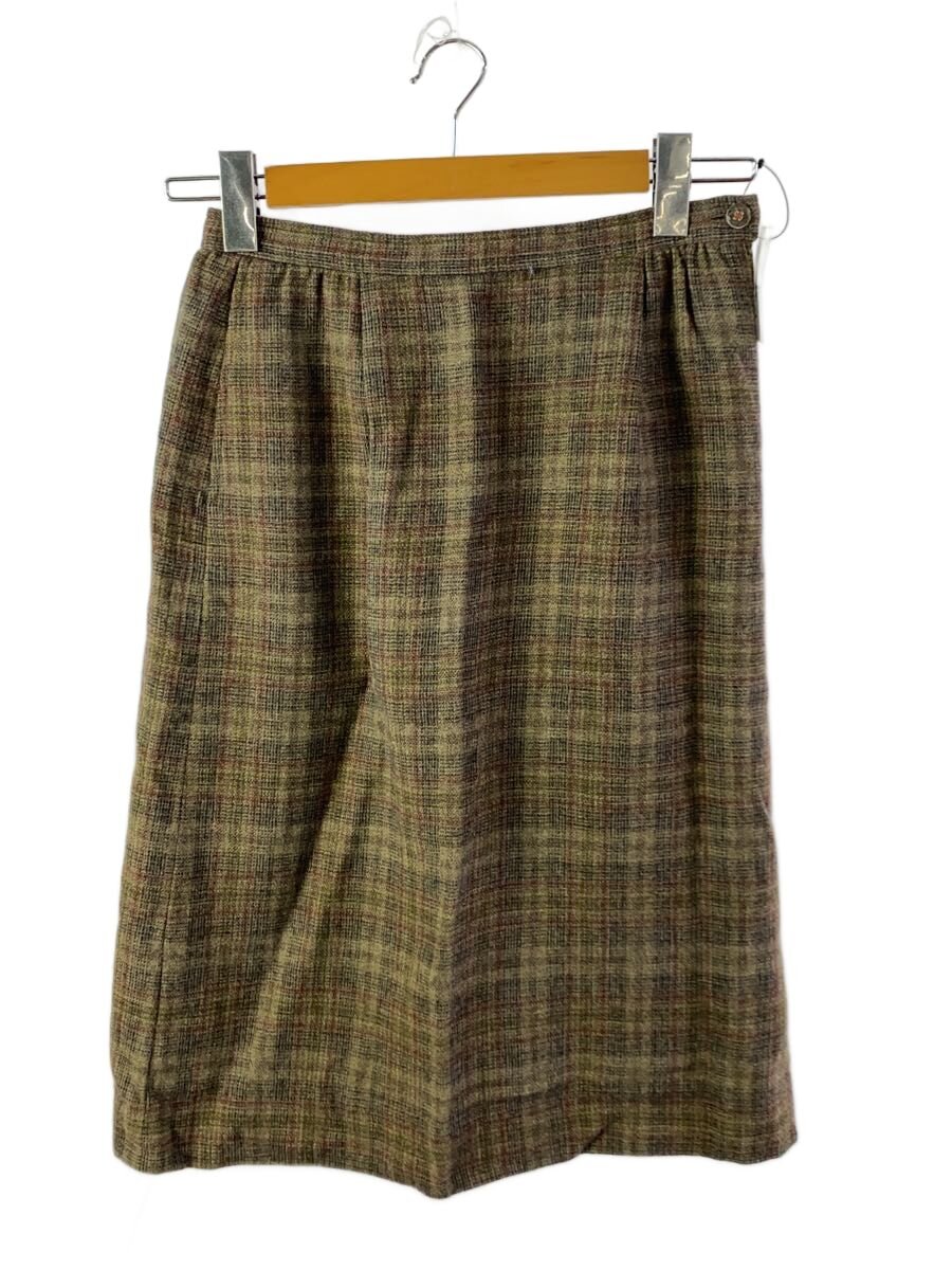 【中古】PENDLETON◆スカート/--/ウール/BRW/チェック/70s/白タク/usa【レディースウェア】
