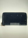 【中古】Christian Louboutin◆長財布/ラウンドファスナー/レザー/NVY/メンズ/1165044【服飾雑貨他】
