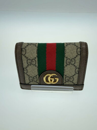 【中古】GUCCI◆2つ折り財布_オフィディア_GGスプリーム_ウェブ/ブラウン/レディース/523155【服飾雑貨他】 【中古】GUCCI◆2つ折り財布_オフィディア_GGスプリーム_ウェブ/ブラウン/レディース/523155【服飾雑貨他】