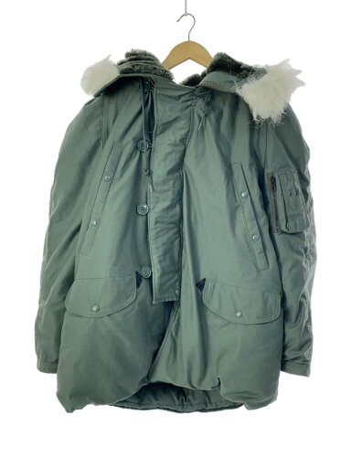 【中古】U.S.AIR FORCE◆フライトジャケット/M/コットン/KHK/無地/90s/YKKジップ【メンズウェア】 【中古】U.S.AIR FORCE◆フライトジャケット/M/コットン/KHK/無地/90s/YKKジップ【メンズウェア】