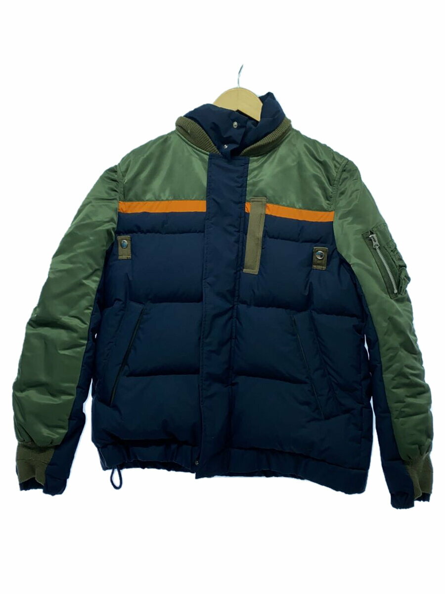 【中古】sacai◆ダウンジャケット/1/ポリエステル/マルチカラー/19-02111M//【メンズウェア】