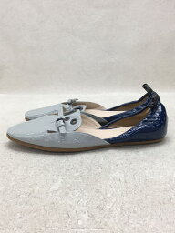 【中古】BOTTEGA VENETA◆フラットパンプス/37/IDG/PVC【シューズ】