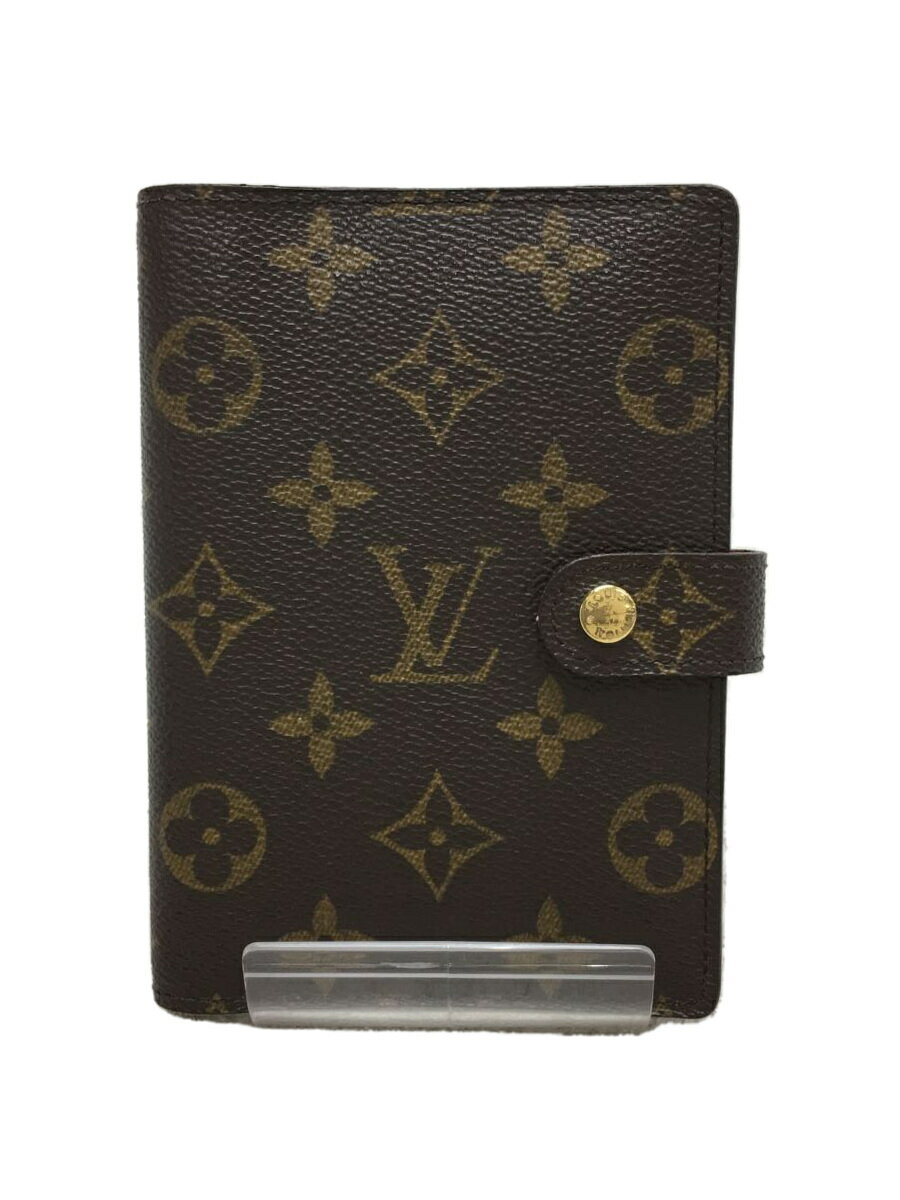 【中古】LOUIS VUITTON◆アジェンダPM_モノグラム_BRW/PVC/BRW/総柄/メンズ【服飾雑貨他】