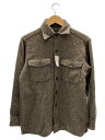 【中古】EDDIE BAUER◆長袖シャツ/M/--/GRY/無地/80s【メンズウェア】(4)