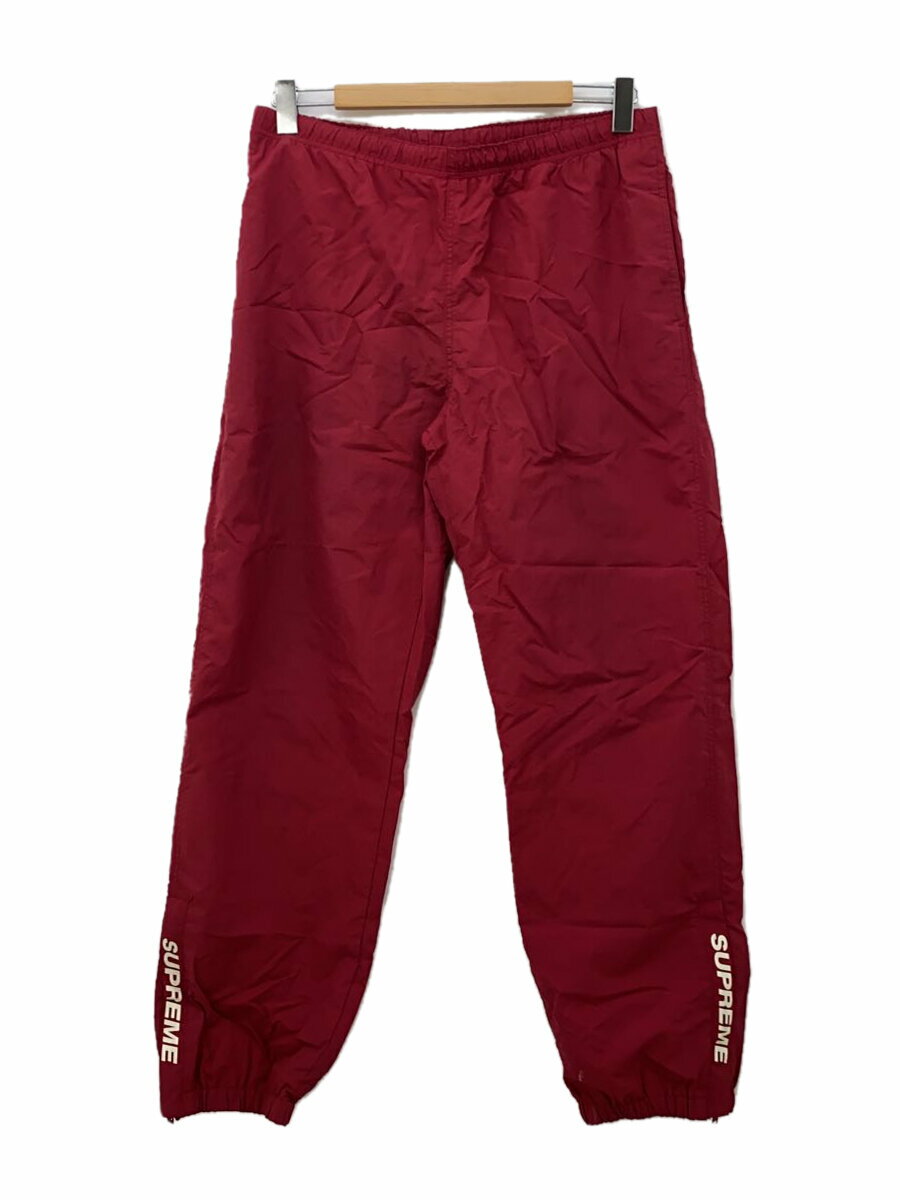 【中古】Supreme◆18FW/Warm Up Pant/ボトム/L/ナイロン/レッド/無地【メンズウェア】